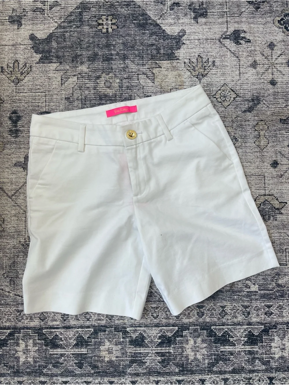 Lilly Pulitzer | Shara Resort White Mid Rise Stretch Shorts Size 00 NWT